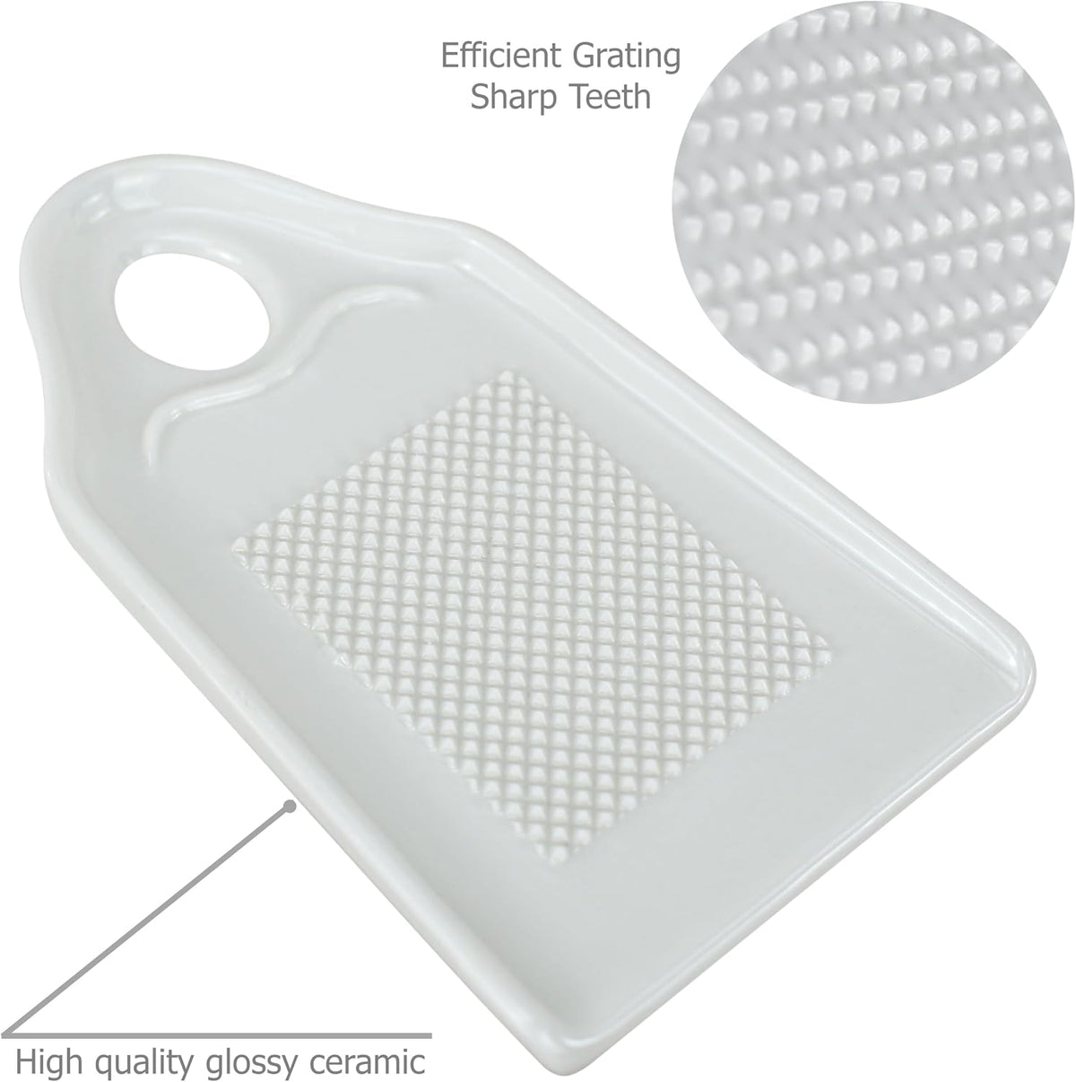 Porcelain Grater Plate Grinding Dish, Cooking Preparation Tool