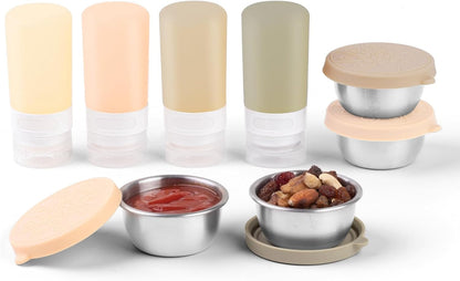 8-Pack Salad Dressing Container, Leakproof Squeeze Bottles