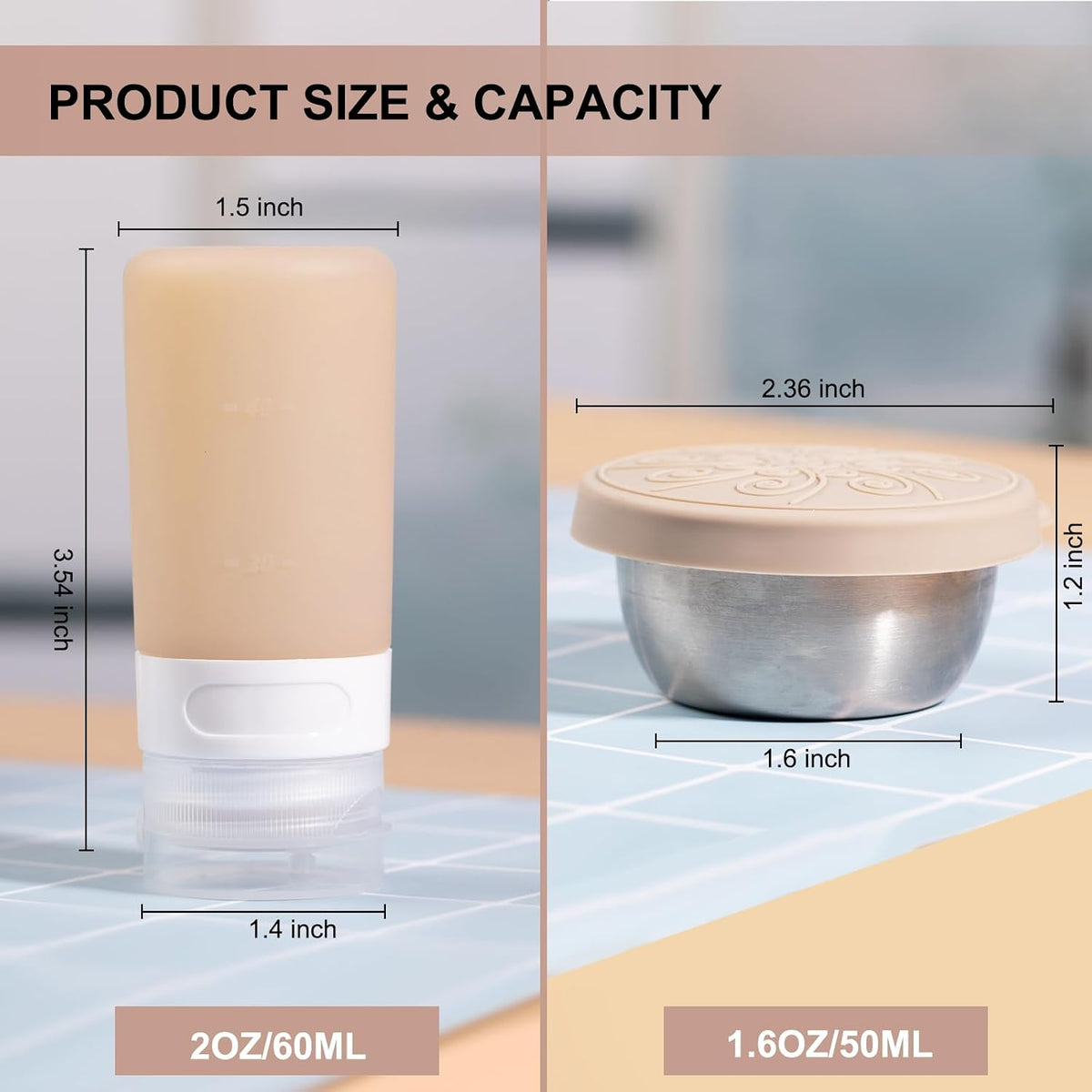 8-Pack Salad Dressing Container, Leakproof Squeeze Bottles