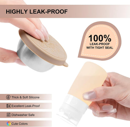 8-Pack Salad Dressing Container, Leakproof Squeeze Bottles