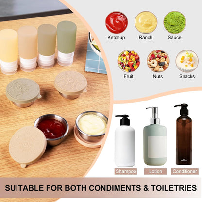 8-Pack Salad Dressing Container, Leakproof Squeeze Bottles