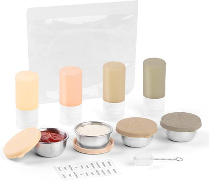 8-Pack Salad Dressing Container, Leakproof Squeeze Bottles