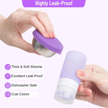 8-Pack Salad Dressing Container, Leakproof Squeeze Bottles