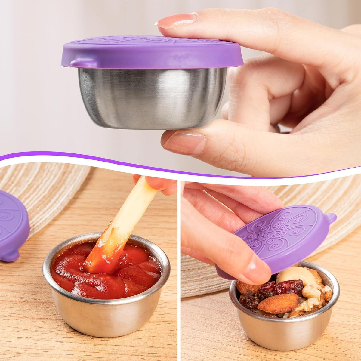 8-Pack Salad Dressing Container, Leakproof Squeeze Bottles