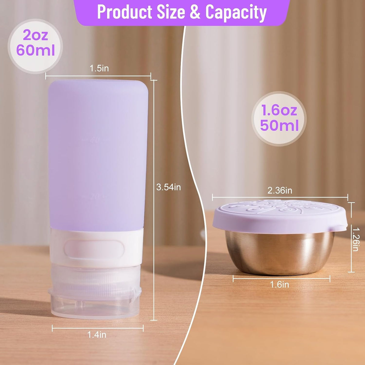 8-Pack Salad Dressing Container, Leakproof Squeeze Bottles