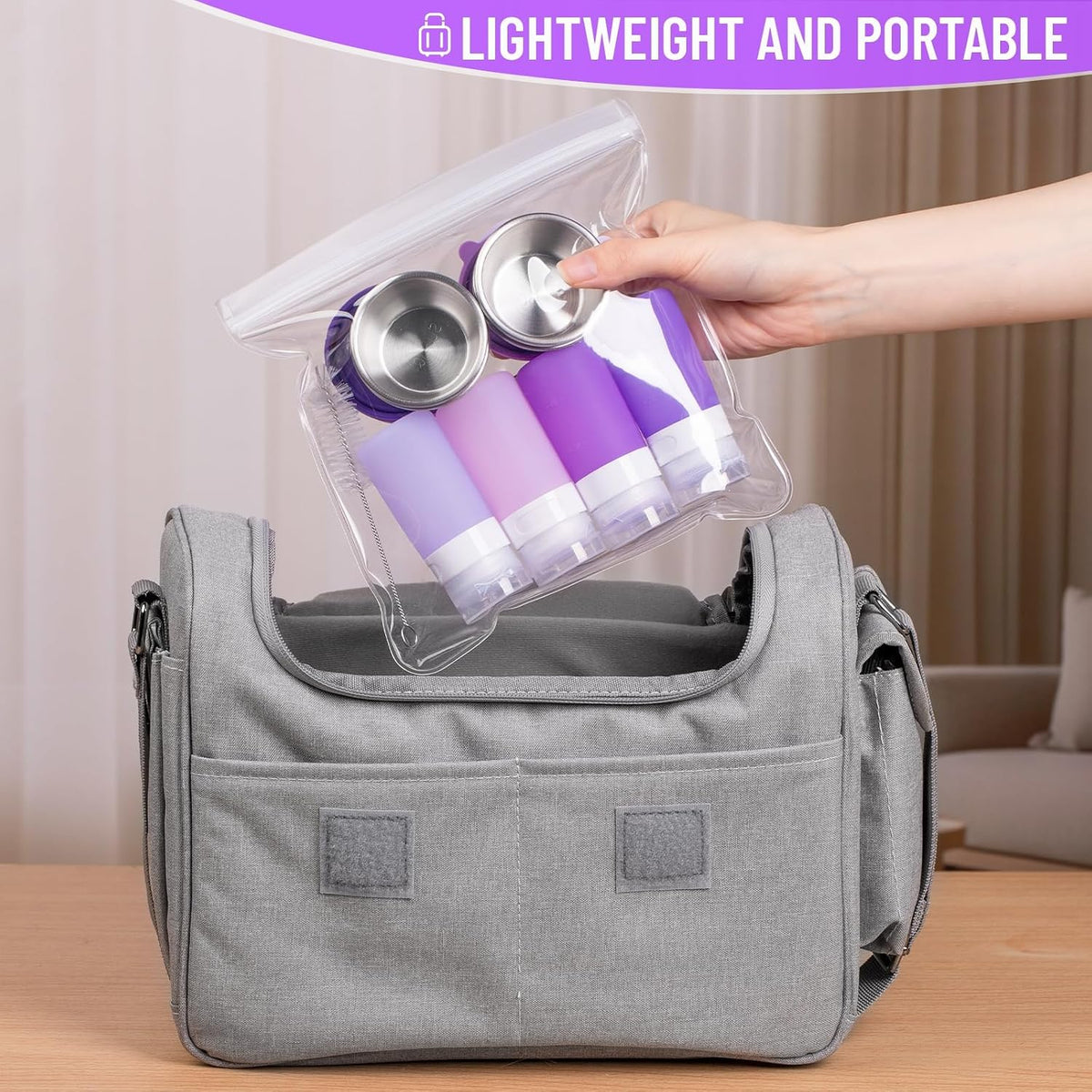 8-Pack Salad Dressing Container, Leakproof Squeeze Bottles
