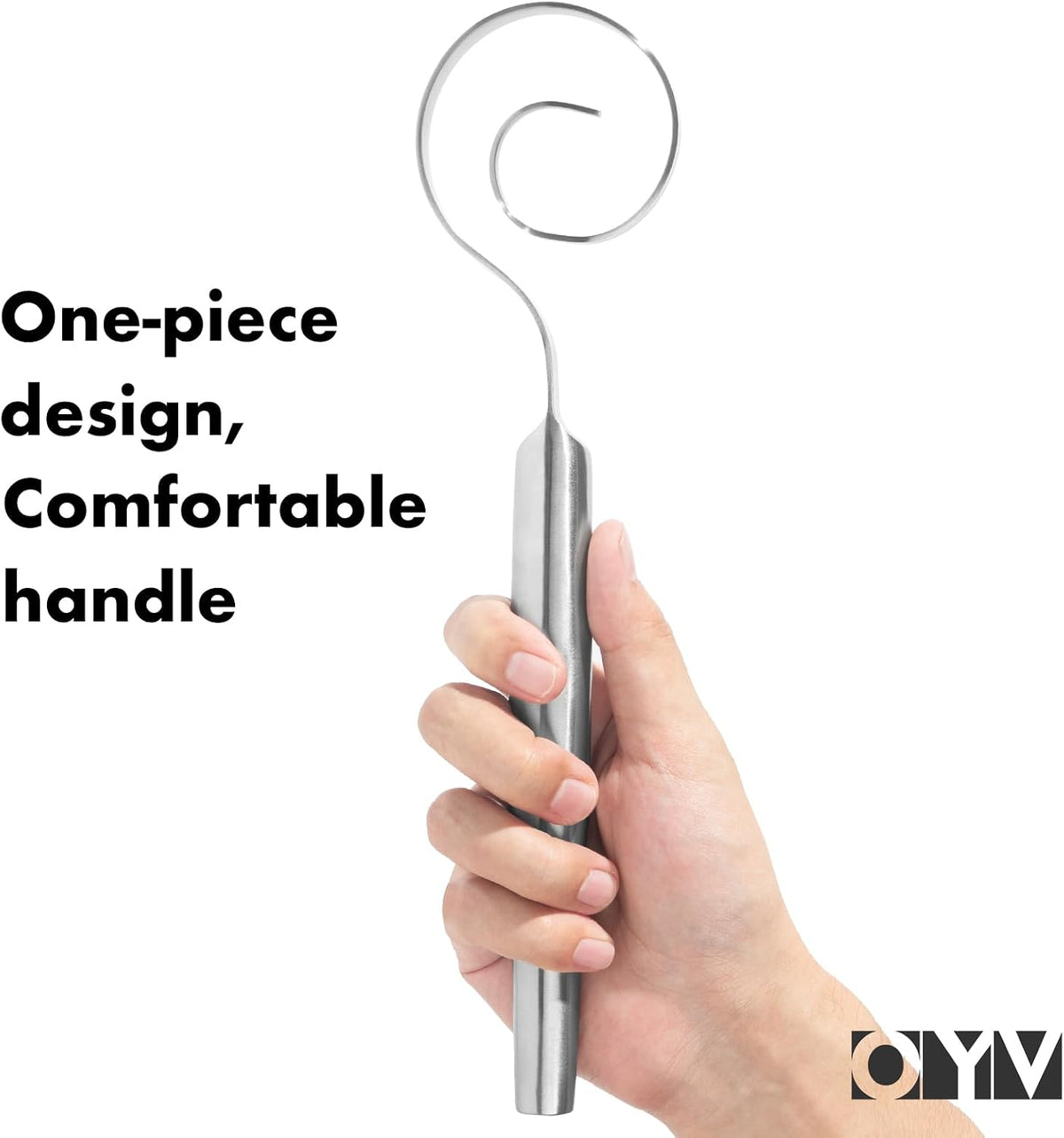 Seamless Dough Whisk, 18/10 Stainless Steel, 9-Inch Danish Dough Whisk