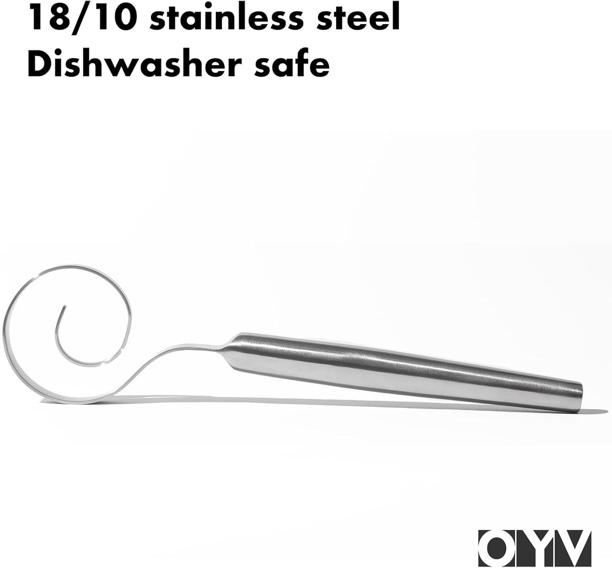 Seamless Dough Whisk, 18/10 Stainless Steel, 9-Inch Danish Dough Whisk