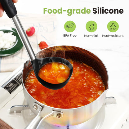 35 Pcs BPA Free Silicone Kitchen Utensils Set Stainless Steel Handles