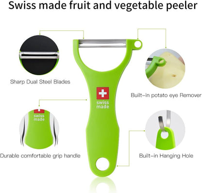 Original Swiss Made Peeler Vegetable&Fruits stainless steel blade Peeler for kitchen (ORANGE-vegetable grater)