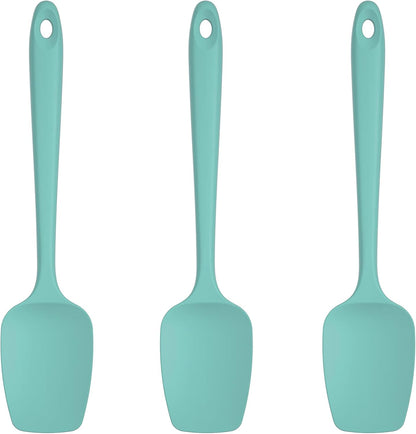 Silicone Spoon Spatula Set of 3, 600°F Heat Resistant, Multicolor