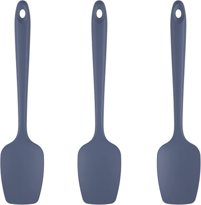 Silicone Spoon Spatula Set of 3, 600°F Heat Resistant, Multicolor