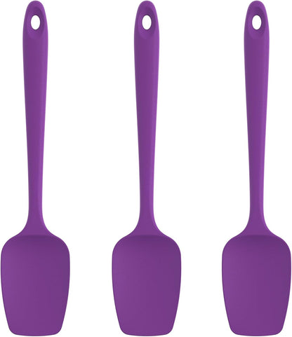 Silicone Spoon Spatula Set of 3, 600°F Heat Resistant, Multicolor