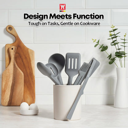 Dark Gray Cooking Brush: Heat Resistant Food Grade Silicone, Non-stick Cookware Safe, Silicone Pastry & basting Brush, Flexible Bristle Design (10.63inch x 1.97inch)