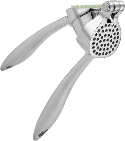 Garlic Press, Premium Zinc Alloy Garlic Crusher, Easy to Clean Professional Garlic Mincer with Built-in Cleaner, Sturdy Ginger Press for Nuts & Seeds, Dishwasher Safe