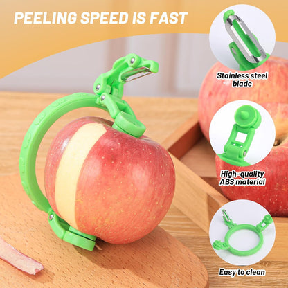 Handheld Apple Peeler for Apple Pear Manual Rotating Apple Pear Peeler Zester Kitchen Gadget Apple Peeling Hand Rotation Fruit Spiralizer Peeler Machine Gift Ideas