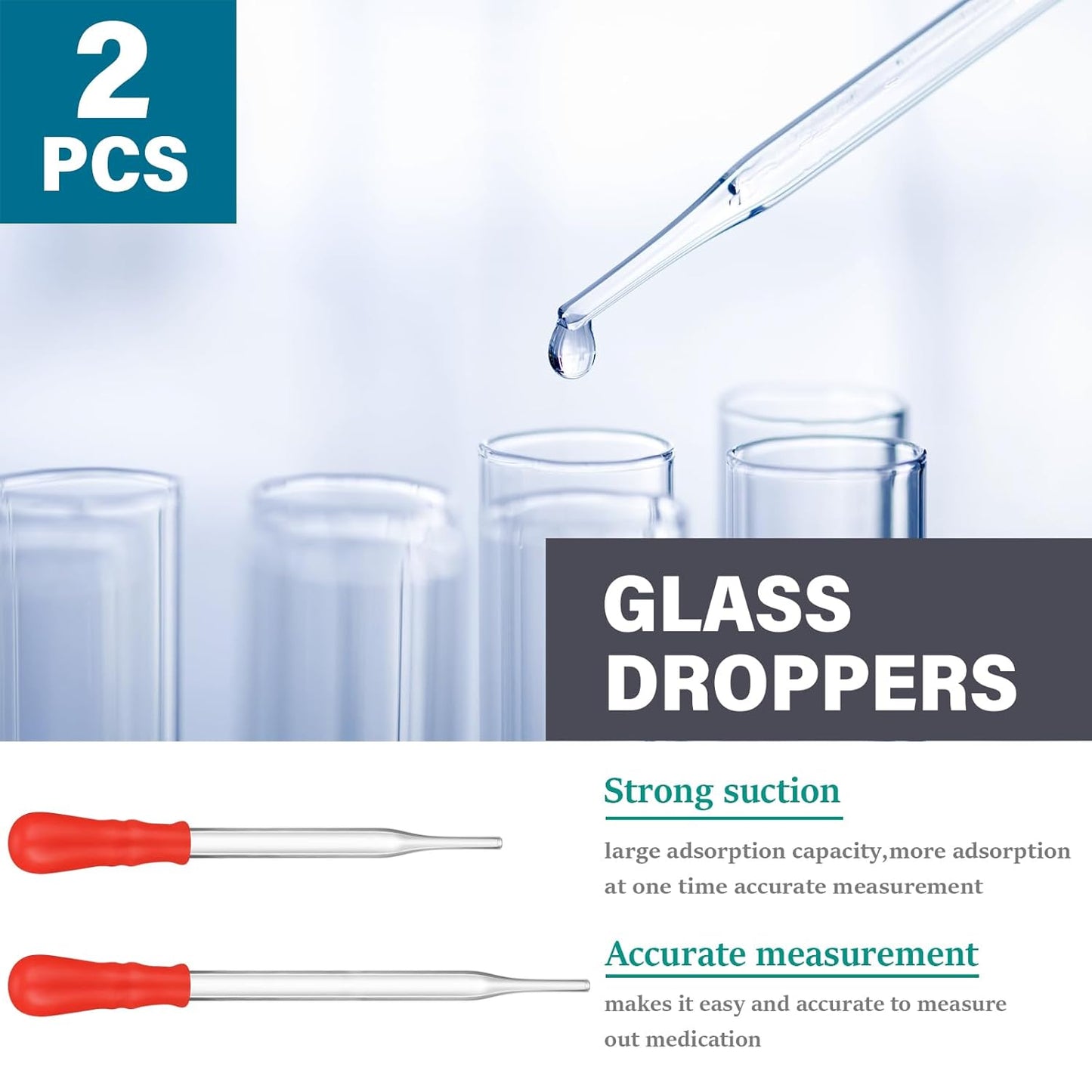 20 Pcs 50/100/250/500/1000ml Lab Glassware Beaker Set Include Graduated Cylinder, Glass Beaker Set, Glass Dropper, Stirring Rod, Measuring Cups for Laboratory Science Chemistry Supplies