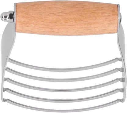 Stainless Steel Dough Blender - Professional Pastry Cutter with 5-Blades Dough Masher for Butter,Cookie,Baking with Ergonomic Handle