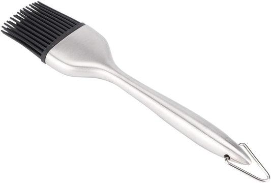 Basting Brush, Grilling BBQ Baking, Pastry and Oil, 8 Inch Stainless Steel Handle Brushes with Back up Silicone Brush Heads for Kitchen Cooking & Marinating, Dishwasher