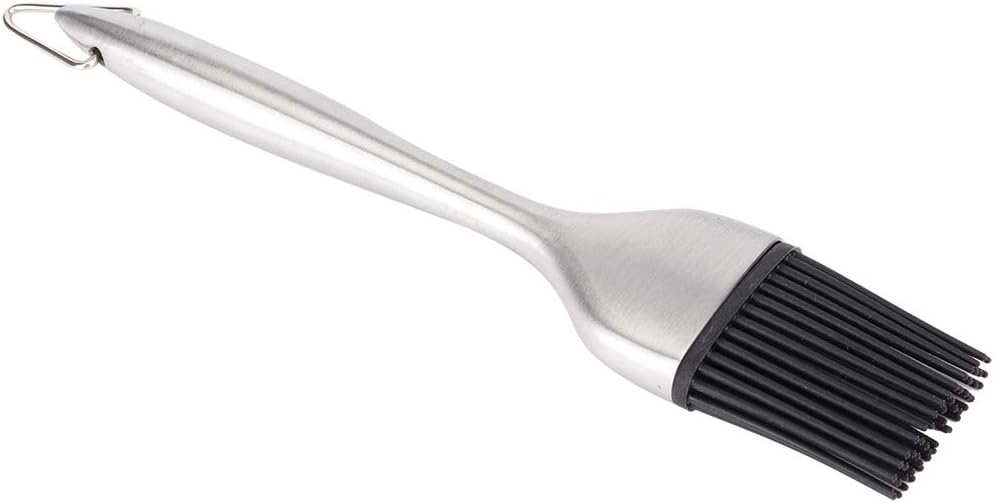 Basting Brush, Grilling BBQ Baking, Pastry and Oil, 8 Inch Stainless Steel Handle Brushes with Back up Silicone Brush Heads for Kitchen Cooking & Marinating, Dishwasher