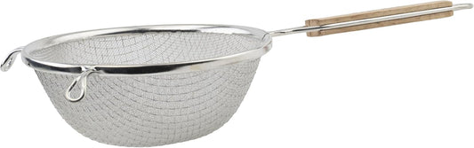 Strainer, 6.25-Inch Diameter, Fine Double Mesh, Medium, Tin, Tan