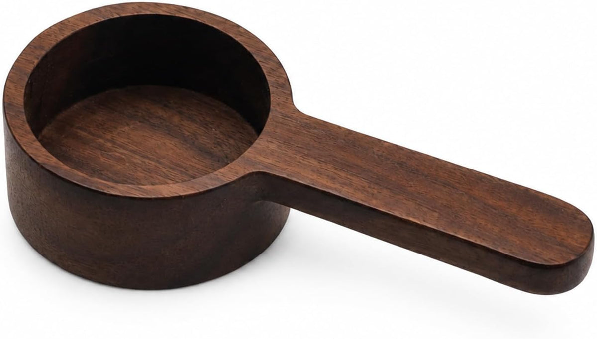 Wooden Coffee Spoon in Walnut, Coffee Scoop Measuring for Coffee Beans, Whole Beans Ground Beans or Tea, Home Kitchen Accessories, Coffee Scoop - 1 Pack, 15ml