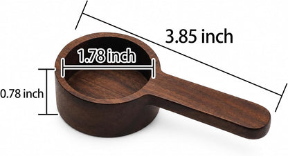 Wooden Coffee Spoon in Walnut, Coffee Scoop Measuring for Coffee Beans, Whole Beans Ground Beans or Tea, Home Kitchen Accessories, Coffee Scoop - 1 Pack, 15ml