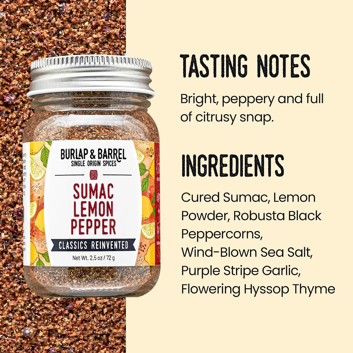 Burlap & Barrel Black Garlic Powder – Rich, Savory Flavor – Perfect for Roasted Proteins & Vegetables – Black Garlic Seasoning – As Seen On Shark Tank - 2.2oz Jar