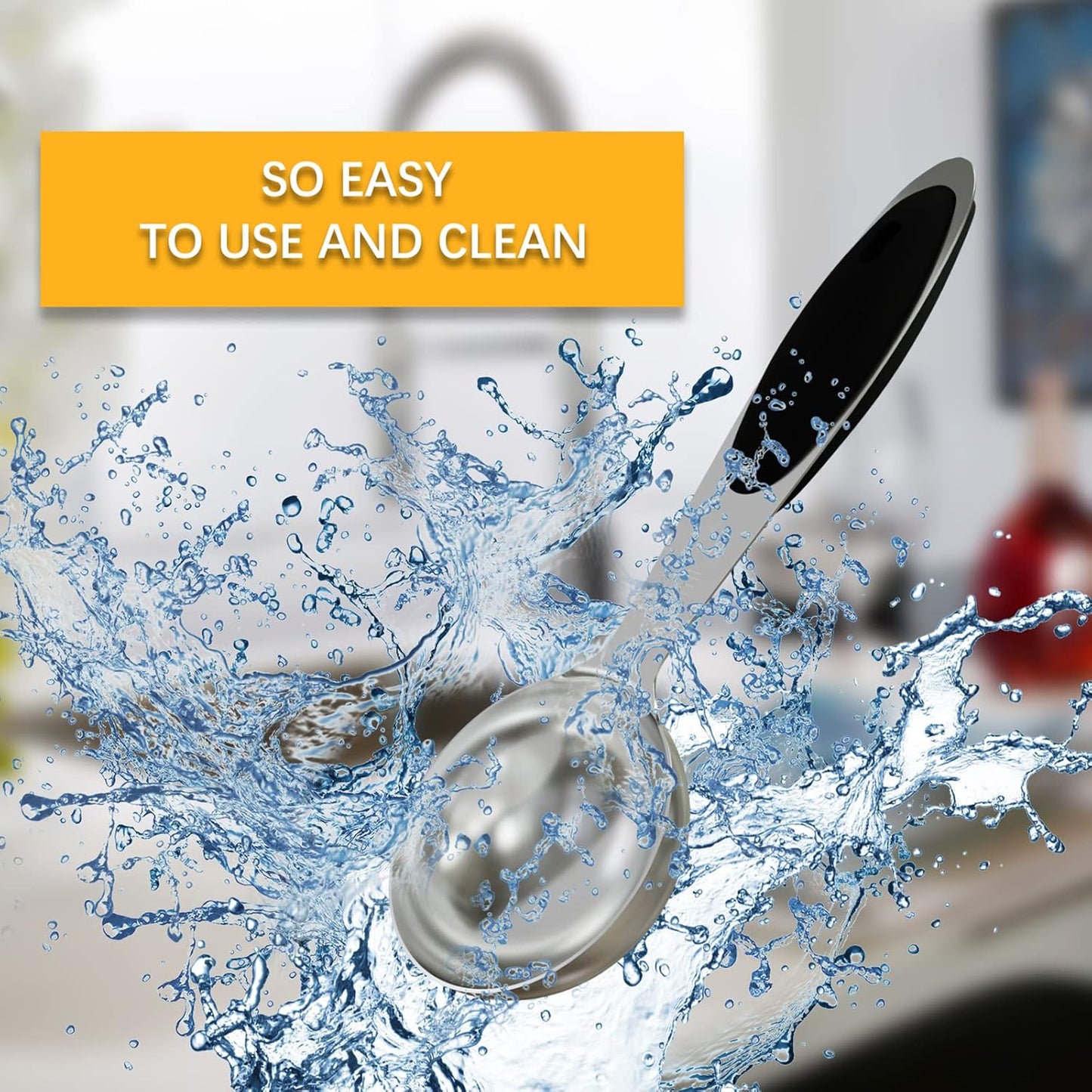 2PCS 1Tbsp(15ml, 1/2oz) Measuring Spoon, Stainless Steel Measure Scoop | Accurate, BPA-Free, Dishwasher Safe, Silicone Grip, Engraved Marking, Kitchen Essential