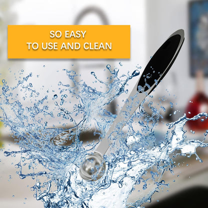 2PCS 1Tbsp(15ml, 1/2oz) Measuring Spoon, Stainless Steel Measure Scoop | Accurate, BPA-Free, Dishwasher Safe, Silicone Grip, Engraved Marking, Kitchen Essential