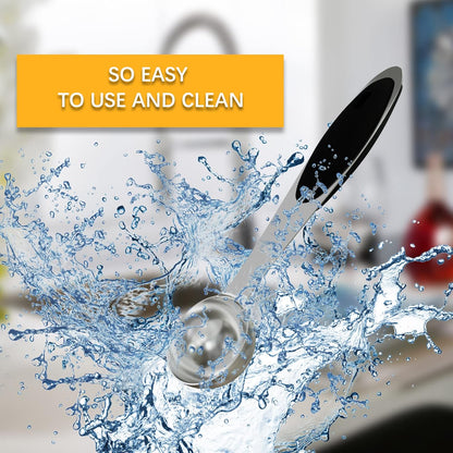 2PCS 1Tbsp(15ml, 1/2oz) Measuring Spoon, Stainless Steel Measure Scoop | Accurate, BPA-Free, Dishwasher Safe, Silicone Grip, Engraved Marking, Kitchen Essential