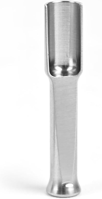 Mini SS304 stainless steel scoop with tamp tool,0.1 gram capacity 1.79 inch spoon for multi-purpose use sugar salt powder spices dishwashers safe for kitchen laboratory