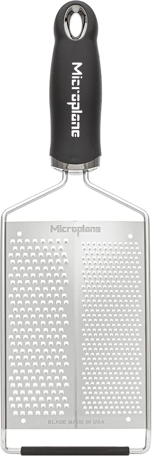 Gourmet Dual Grater - Fine and Coarse Stainless Steel Blades for Effortless Parmesan Cheese Grating and More