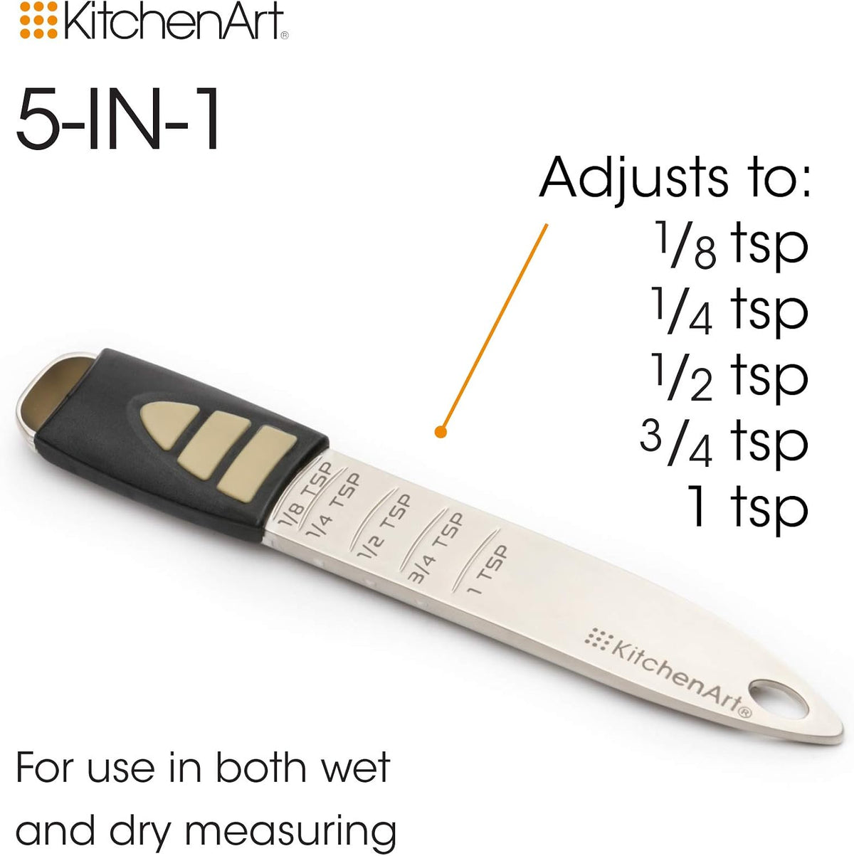 Pro Adjust-A-Teaspoon, Satin,Black