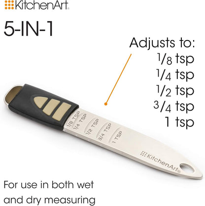 Pro Adjust-A-Teaspoon, Satin,Black