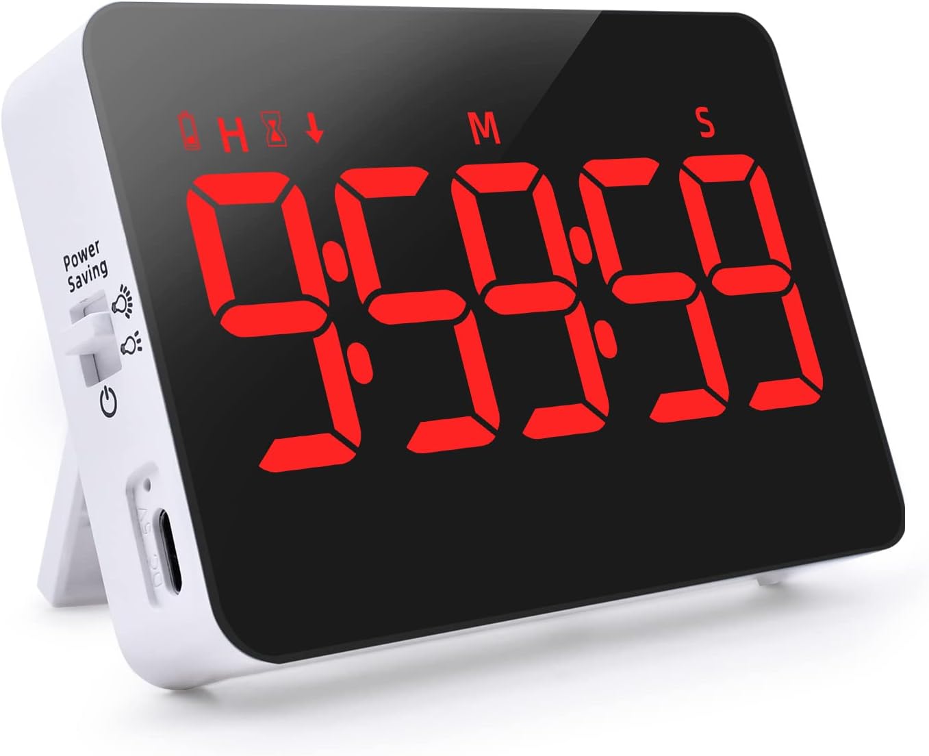 Kitchen Digital Timer, Count Down Up, Rechargeable, Vibration Mode | Adjustable Volume and Brightness LED Display, Time Management Cook, Desk, Kids Adults Study Teaching, Kitchen Gadgets RGB