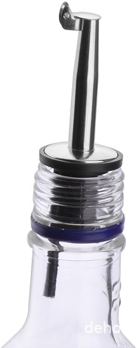 2 Pack Liquor Pour Spout, Auto Flip Olive Oil Dispenser Spout, Pour Spout for Liquor Bottles, Olive Oil Spout, Bottle Pourers for Alcohol Wine Syrup Home Bar Accessories Silver