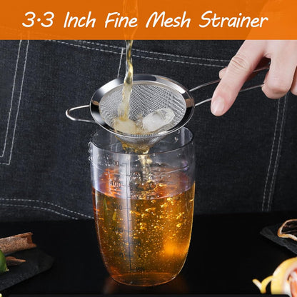 2 Pcs 8.5 cm/3.3 Inch Fine Mesh Strainer, Small