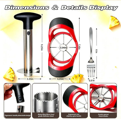 Pineapple Corer and Slicer,Stainless Steel Pineapple Cutter Tool