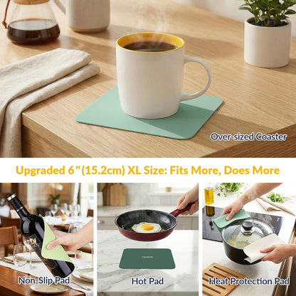 Silicone Jar Opener Gripper Pads, 6 In for Seniors, Neutral, 4 Pack