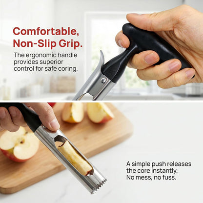 Apple Corer Tool, Stainless Steel Core Remover with Easy Core Release