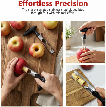 Apple Corer Tool, Stainless Steel Core Remover with Easy Core Release