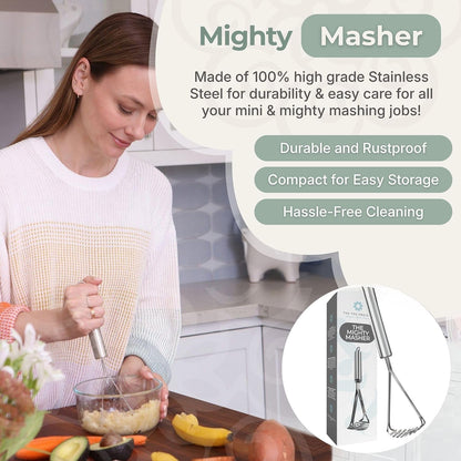 Mighty Masher, Baby Food Masher, Stainless Steel Smasher