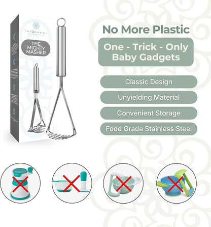 Mighty Masher, Baby Food Masher, Stainless Steel Smasher