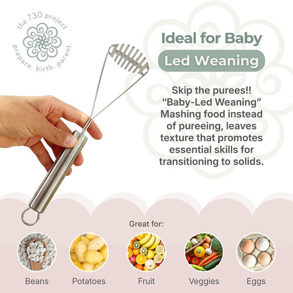 Mighty Masher, Baby Food Masher, Stainless Steel Smasher