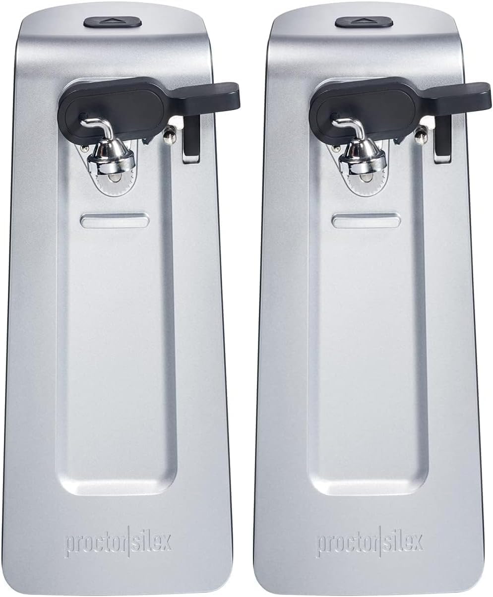 SureCut Electric Automatic Can Opener for Kitchen with Stainless Steel Blade, Twist-off Easy-Clean Lever, Cord Storage, Extra Tall, Silver (75225)