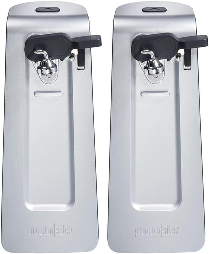 SureCut Electric Automatic Can Opener for Kitchen with Stainless Steel Blade, Twist-off Easy-Clean Lever, Cord Storage, Extra Tall, Silver (75225)