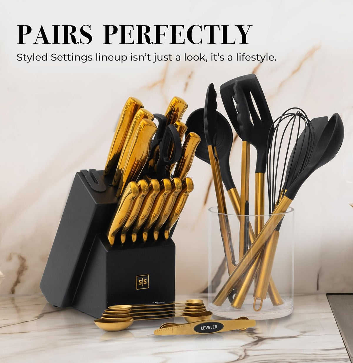 Stainless Steel Magnetic Measuring Spoons Set with Leveler | 8-Piece, Dual Sided, Stackable, BPA Free, Stainless Steel Measuring Spoons for Dry & Liquid Ingredient - Fits in Spice Jars