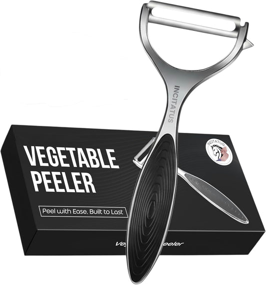 Vegetable Peeler – Ultra Sharp Stainless Steel Potato & Fruit Peeler, Ergonomic Non-Slip Handle, Swivel Blade for Potatoes, Carrots, Cucumbers & Apples, Kitchen Peeling Tool