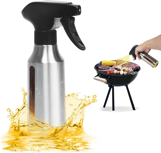 Spray Bottle,180ml Olive Oil Sprayer for Cooking,Stainless Steel Oil Spray Bottle Mister for Air Fryer,Canola Spritzer Bottles for BBQ, Salad, Vinegar,Kitchen Baking, Roasting